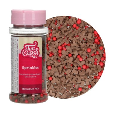 Decorazioni zucchero mix renna 55 g FunCakes