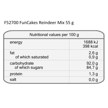 Decorazioni zucchero mix renna 55 g FunCakes