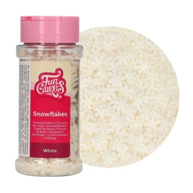 Fiocchi di neve bianchi di zucchero 50 g FunCakes