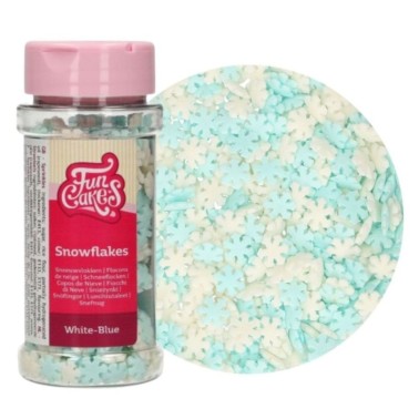 Fiocchi di neve bianco celesti 50 g FunCakes
