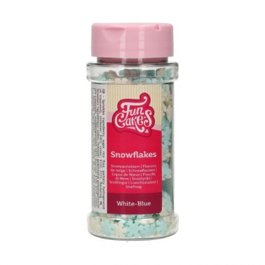 Fiocchi di neve bianco celesti 50 g FunCakes