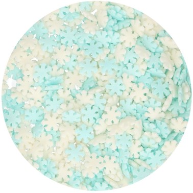 Fiocchi di neve bianco celesti 50 g FunCakes