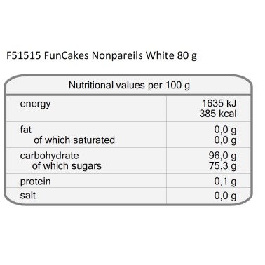 Mompariglia FunCakes BIANCO 80 g 