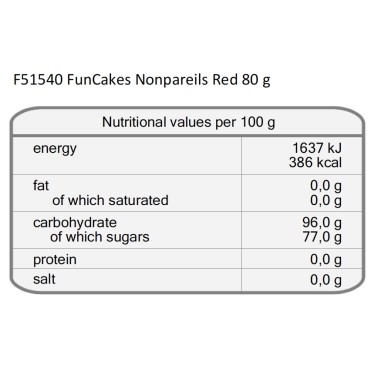 Mompariglia FunCakes ROSSO  80 g