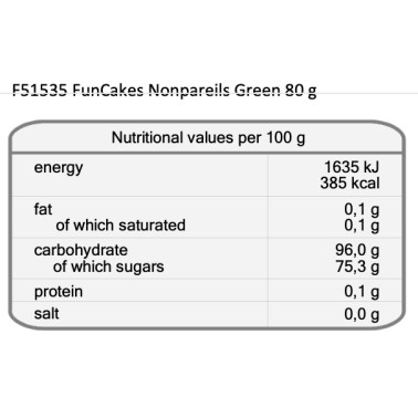 Mompariglia FunCakes VERDE  80 g