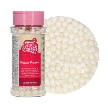 Perle di zucchero bianche grandi FunCakes 70 g