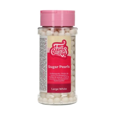 Perle di zucchero bianche grandi FunCakes 70 g