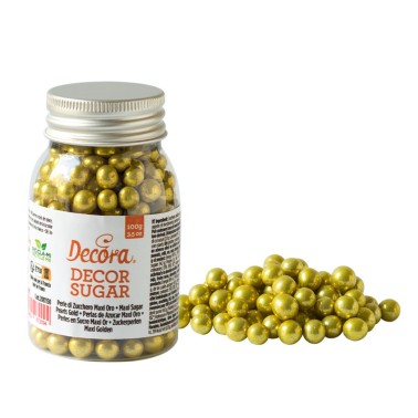 Maxi perle di zucchero oro Decora 100 g
