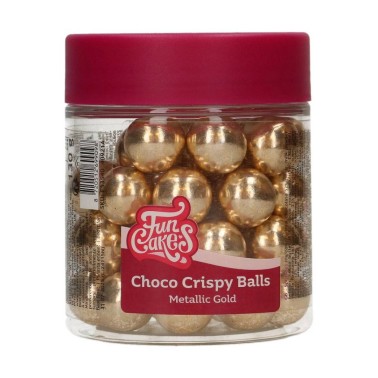 Choco Crispy Balls - Metallic Gold 130g FunCakes