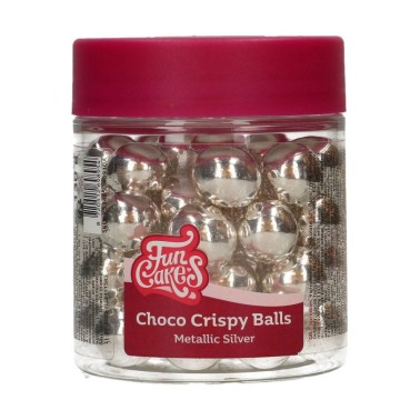 Choco Crispy Balls - Metallic Silver 130g FunCakes