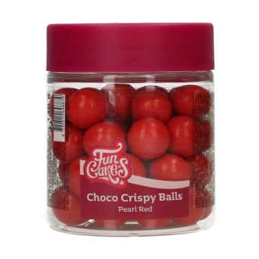 Choco Crispy Balls - Pearl Red 130g Funcakes