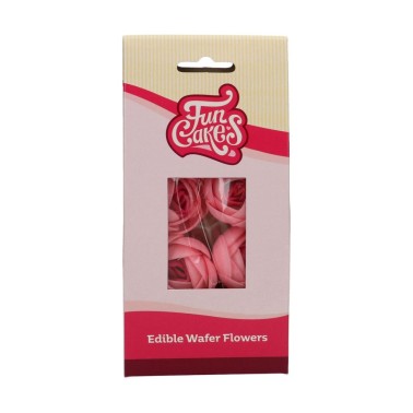 Flowers in edible waffle rose 6 pieces