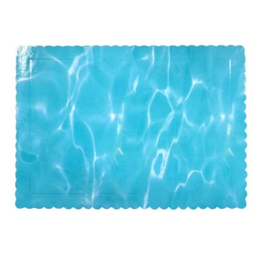 Sottotorta rettangolare effetto acqua bordo smerlato
