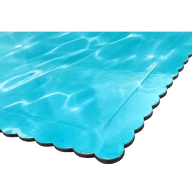 Sottotorta rettangolare effetto acqua bordo smerlato