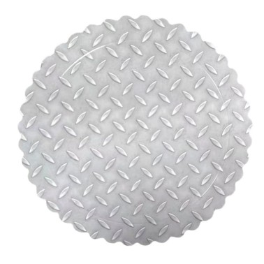 Sottotorta tondo effetto metallizzato bordo smerlato
