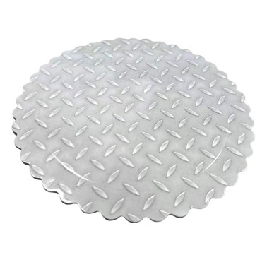 Sottotorta tondo effetto metallizzato bordo smerlato
