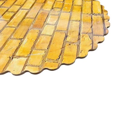 Sottotorta tondo effetto muro bordo smerlato