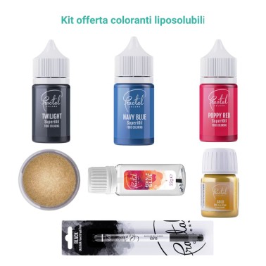 Kit OFFERTA coloranti liposolubili per cioccolato Fractal