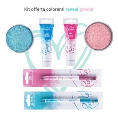Kit OFFERTA coloranti alimentari Reveal gender Fractal