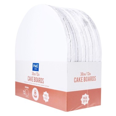Set 10 cake board TONDO BIANCO economico PME 20 cm