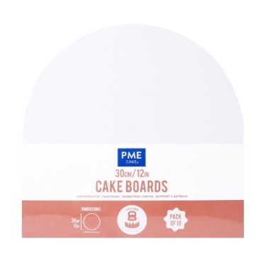 Set 10 cake board TONDO BIANCO economico PME 20 cm