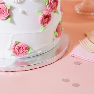 Set 10 Cake Board round silver silver PME 35 cm