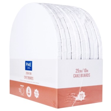 Set 10 cake board TONDO BIANCO economico PME 25 cm