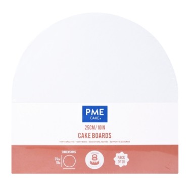 Set 10 cake board TONDO BIANCO economico PME 25 cm
