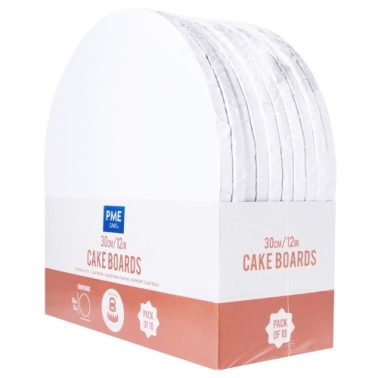 Set 10 cake board TONDO BIANCO economico PME 30 cm