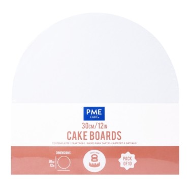 Set 10 cake board TONDO BIANCO economico PME 30 cm