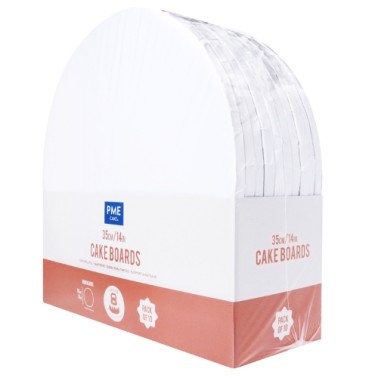 Set 10 cheap white round board board PME 35 cm
