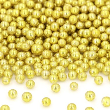Perle di zucchero oro 5 mm 60 g linea economica