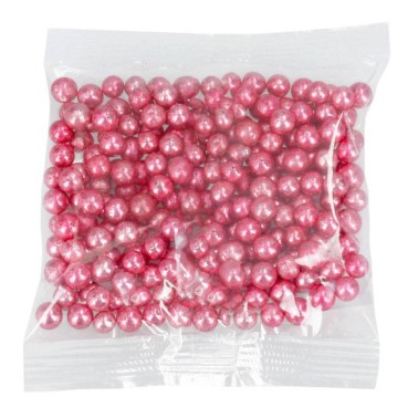 Perle di zucchero rosa metallizzato 7 mm 60 g linea economica