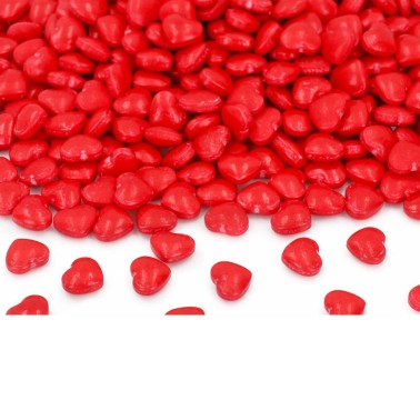 Cuori di zucchero 3D rossi 80g linea economica