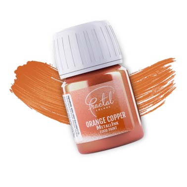 Jídlo barva metallink oranžová měď 30ml Fractal