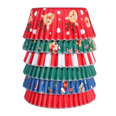 Pirottini metallizzati Santa mix 100 pezzi PME