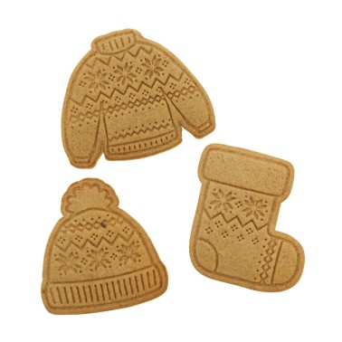 Tagliabiscotti a impressione Cozy Christmas 3 pezzi PME