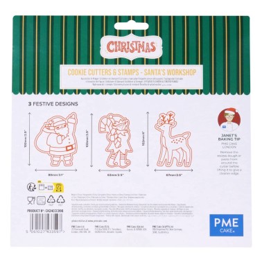 Tagliabiscotti a impressione Santa's Workshop 3 pezzi PME
