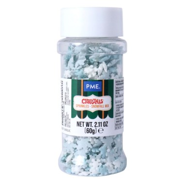 Sugar sprinkles 60g snowflakes PME