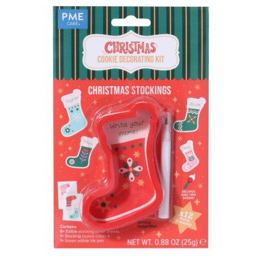 Kit tagliabiscotti e decorazioni calza di Natale PME