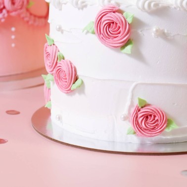 Set 5 sottotorta Cake card ARGENTO PME diametro 20 cm h 3 mm