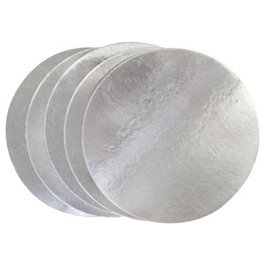 Set 5 sottotorta Cake card ARGENTO PME diametro 30 cm h 3 mm