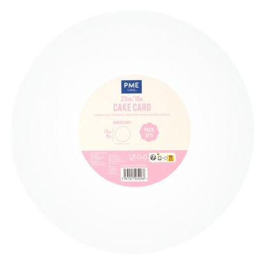 Set 5 sottotorta Cake card BIANCHI PME diametro 25 cm h 3 mm