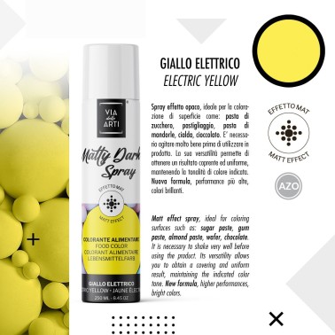Matty Dark spray alimentare opaco GIALLO ELETTRICO 250 ml 
