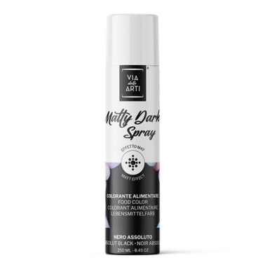 Matty Dark spray alimentare opaco NERO ASSOLUTO 250 ml 