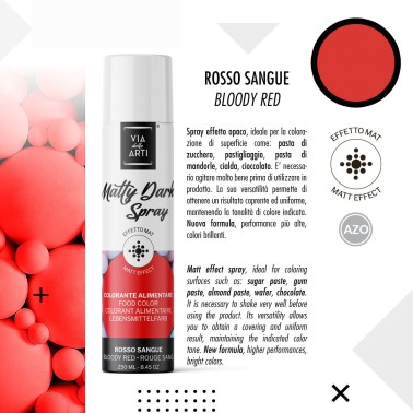 Matty Dark spray alimentare opaco ROSSO SANGUE 250 ml 