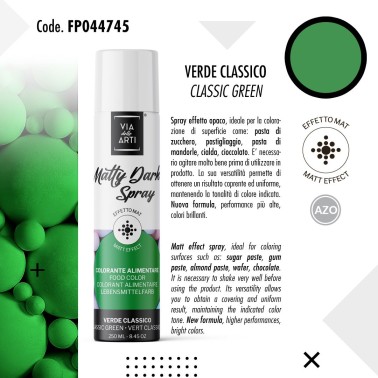 Matty Dark spray alimentare opaco VERDE CLASSICO 250 ml 
