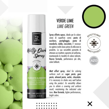 Matty Dark spray alimentare opaco VERDE LIME 250 ml 