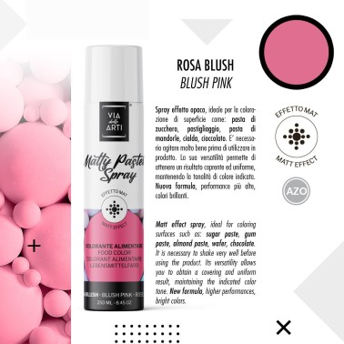 Matty Pastel spray alimentare opaco ROSA BLUSH 250 ml 