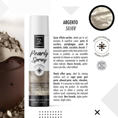 Professional Pearly Silver Food Spray 250 ml